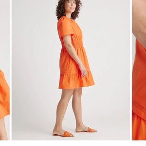 100% Organic Cotton Poplin Tiered Mini Dress Quince